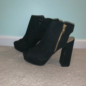 High heel booties